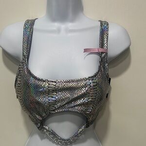 Holographic Snake Print Women's Bra